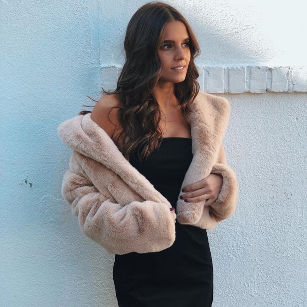 Blush Faux Fur Jacket